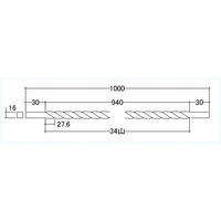 スチール黒皮角棒 16×16×1000mm(限界 右)スパイラル kurobou-16-nejiri-genkai-migi 1本（直送品）