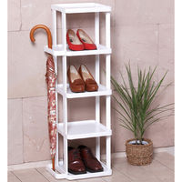 不動技研 i-Zucc シューズラック 5段 W(ホワイト) F24940 1個（直送品）