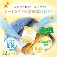 ドライ&ドライUP 除湿剤 引き出し・衣装ケース用 金木犀の香り 12シート入 1個 白元アース