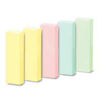 【旧品】アスクル 強粘着ふせん 50×15mm パステルカラー 1箱（50冊入）  オリジナル