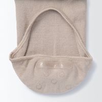 【レディース】無印良品 婦人 かかと滑り止め付き 深履き 5本指フットカバー 23～25cm ペールブラウン 1セット（2足組）