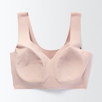 【レディース】無印良品 婦人 ひびきにくいハーフトップブラジャー 婦人S アプリコット 良品計画