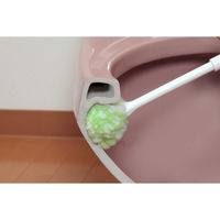 サンコー トイレブラシ 1個 水だけで汚れが落とせる特殊繊維 傷がつきにくい スリム グリーン びっくりフレッシュ BF-49