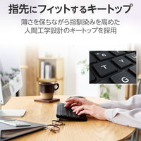 エレコム ワイヤレスキーボード Bluetooth 無線 パンタグラフ 薄型 TK-TM10BPBK 1個（直送品）