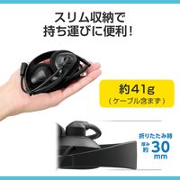 エレコム ヘッドセット ノイズキャンセリング オーバーヘッド Type-C 変換アダプタ付 HS-HP13SCBK 1個（直送品）