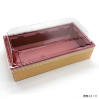 アクタ 弁当容器 ワン折重 PH73×38A 赤 底 2000022299 1ケース(400個(50個×8))（直送品）