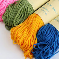 植村 INAZUMA 堅牢染めリリアン紐 ファインヤーン 約9m×5束 No.12 山吹 INA-SY-BARA-12 1セット(10袋)