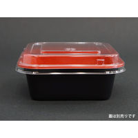 中央化学 どんぶり容器 CT プチ丼 角 赤-BK 身 10538 1ケース(900個(50個×18))（直送品）