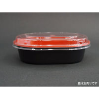 中央化学 どんぶり容器 CT プチ丼小判 赤-BK 身 10843 1ケース(600個(50個×12))（直送品）