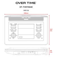 ダイアモンドヘッド 録画機能付き15.6インチフルセグポータブルDVDプレーヤー OT-TVD156AK 1台