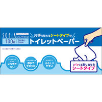 トイレットペーパー ソフィアタッチエコ 100組（3箱入）シートタイプ トイレットペーパー（ペット用）1セット（1パック（3箱入）×16）マスコー製紙