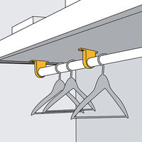 NewHikari(ニューヒカリ) Y型ブラケット ブラック 32L 止 SH-PBY32LE-K 清水 1セット（2個）（直送品）