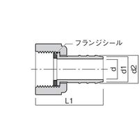 アズワン TEFEN PPタケノコ継手 メスストレート 10mm×Rc1/2 67-3079-03 1個（直送品）