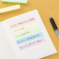 アスクル はたらく ふせん 75×14mm パステル5色アソート （短冊スリム） 25冊 オリジナル（わけあり品）