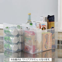 ナカバヤシ ファイルボックス クリアブラウン A4 FB-E04-CS 1個 背幅130mm