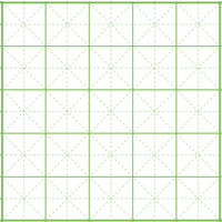 ハピラ 斜方眼 工作用紙 四つ切 HPKS-4-10P 1セット（1パック（10枚入）×5）