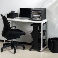 JEJアステージ リセスタイル テーブルワゴンミニ3段 ブラック 幅400×奥行250×高さ625mm 1台