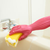 【天然ゴム手袋】 ダンロップホームプロダクツ デイリープリーツ 8098  M 1双