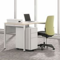 アイリスチトセ サイドキャビネット スリムタイプ ホワイト 幅306×奥行500×高さ615mm デスク下 収納 1台 オリジナル