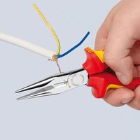 エスコ 160mm 絶縁ラジオペンチ(グリップ/落下防止) EA537KD-161 1丁（直送品）