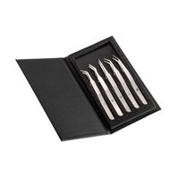 エスコ 5本組 精密ピンセット(ステンレス製) EA595H-21 1本（直送品）