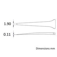 エスコ 1.9 x120mm/ 2A 超精密ピンセット(ステンレス製) EA595HA-42 1セット(2本)（直送品）