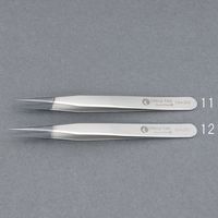 エスコ 0.18x120mm/ 3 超精密ピンセット(ESD/ステンレス製) EA595HD-12 1本（直送品）