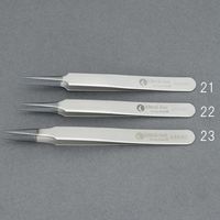 エスコ 0.1x120mm/ 2 超精密ピンセット(ESD/ステンレス製) EA595HD-23 1本（直送品）