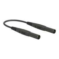 エスコ 1500mm テストリード 黒 EA707NC-741 1セット(4個)（直送品）