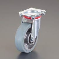 エスコ 160mm キャスター(自在金具/弾性タイヤ) EA986CK-160 1個（直送品）