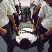 エスコ 700x2100mm 折畳式担架(ポリエステル布製・OD色) EA999ZT-2 1個（直送品）