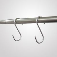 エスコ 100x4.0mm Sフック(ステンレス製/2個入) EA638DW-103 1セット(13袋)（直送品）