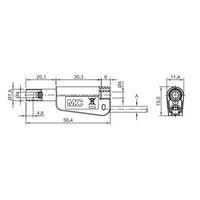 エスコ φ4mm テストリード用プラグ(スタック接続/黒) EA707NC-201 1セット(10個)（直送品）