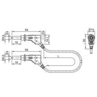 エスコ φ4mm/2000mm テストリード(スタック接続/青) EA707NC-453 1セット(2個)（直送品）