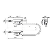 エスコ φ4mmx 750mm テストリード(スタック接続/黒) EA707NC-481 1セット(6個)（直送品）