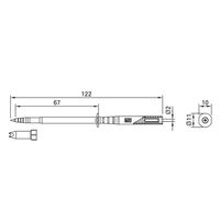エスコ 122mm ピン式テストプローブ(赤) EA707NC-92 1セット(5個)（直送品）