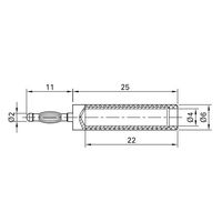 エスコ バナナプラグ変換アダプター(φ4mmプラグ用/黒) EA707NC-96 1セット(11個)（直送品）