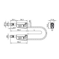 エスコ φ4mm/1000mm テストリード(スタック接続/青) EA707NC-553 1セット(4個)（直送品）