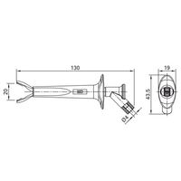 エスコ テストクリップ(赤) EA707NC-62 1セット(3個)（直送品）