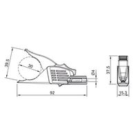 エスコ ワニ口クリップ (大口径/黄) EA707NC-79 1セット(4個)（直送品）