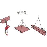 エスコ 0.5ton スクリュークランプ(ダブルアイ/ツイストカム式) EA984FA-21 1個（直送品）