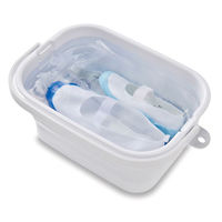 伊勢藤 折りたためるつけ置き洗いバケツ ホワイト I-617 1個