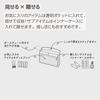 コクヨ ミニポーチ<ピープ> (フラットタイプ) シルバーグレー F-VBF242-1 1個