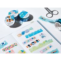 キングジム HITOTOKI ヒトトキ ソ-ダ 透明マスキングテープ レ-ス 15mm×4m CMTH15-003 1本