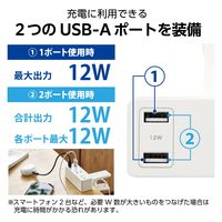 電源タップ 延長コード USB付き 3m クリップ式 雷ガード ホワイト ECT-3030WH エレコム 1個