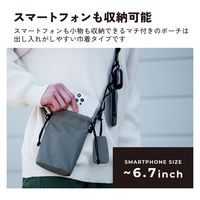 エレコム スマートポーチ/ループ付/ショルダーベルトタイプ/ダスティグリーン P-CLSPL01GN 1個