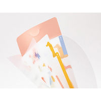 デザインフィル 3ポケットクリアホルダー A5スリム フラップ付き イヌ柄 35460006 1セット(1冊×5)