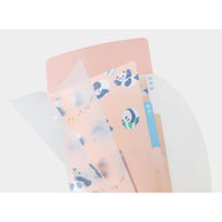 デザインフィル 3ポケットクリアホルダー A5スリム フラップ付き パンダ柄 35564006 1セット(1冊×5)