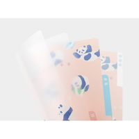 デザインフィル 3ポケットクリアホルダー A4 パンダ柄 35574006 1セット(1個×5)