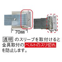 パーマンコーポレーション ベルト荷締機 ラッシングベルト JIS 巾50 固定1m 巻取3m Eクリップ 6479467000 1個（直送品）